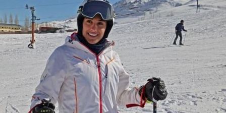 Iranian female skier Atefeh Ahmadi cuts icy path to Beijing Olympics