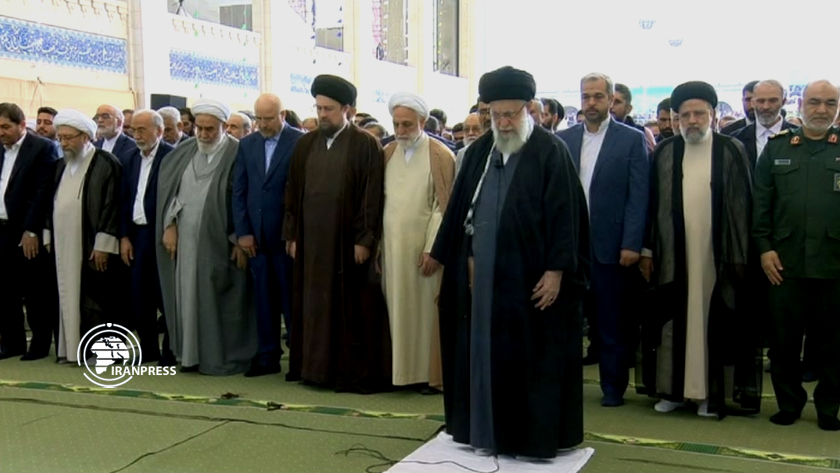  Iran's Leader leads Eid Al-Fitr prayers in Grand Mosalla mosque in Tehran