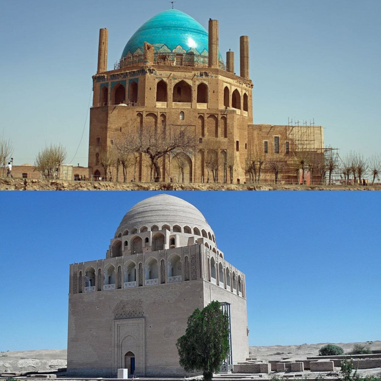 A tale of similar mausoleums: one in Iran, the other in Turkmenistan