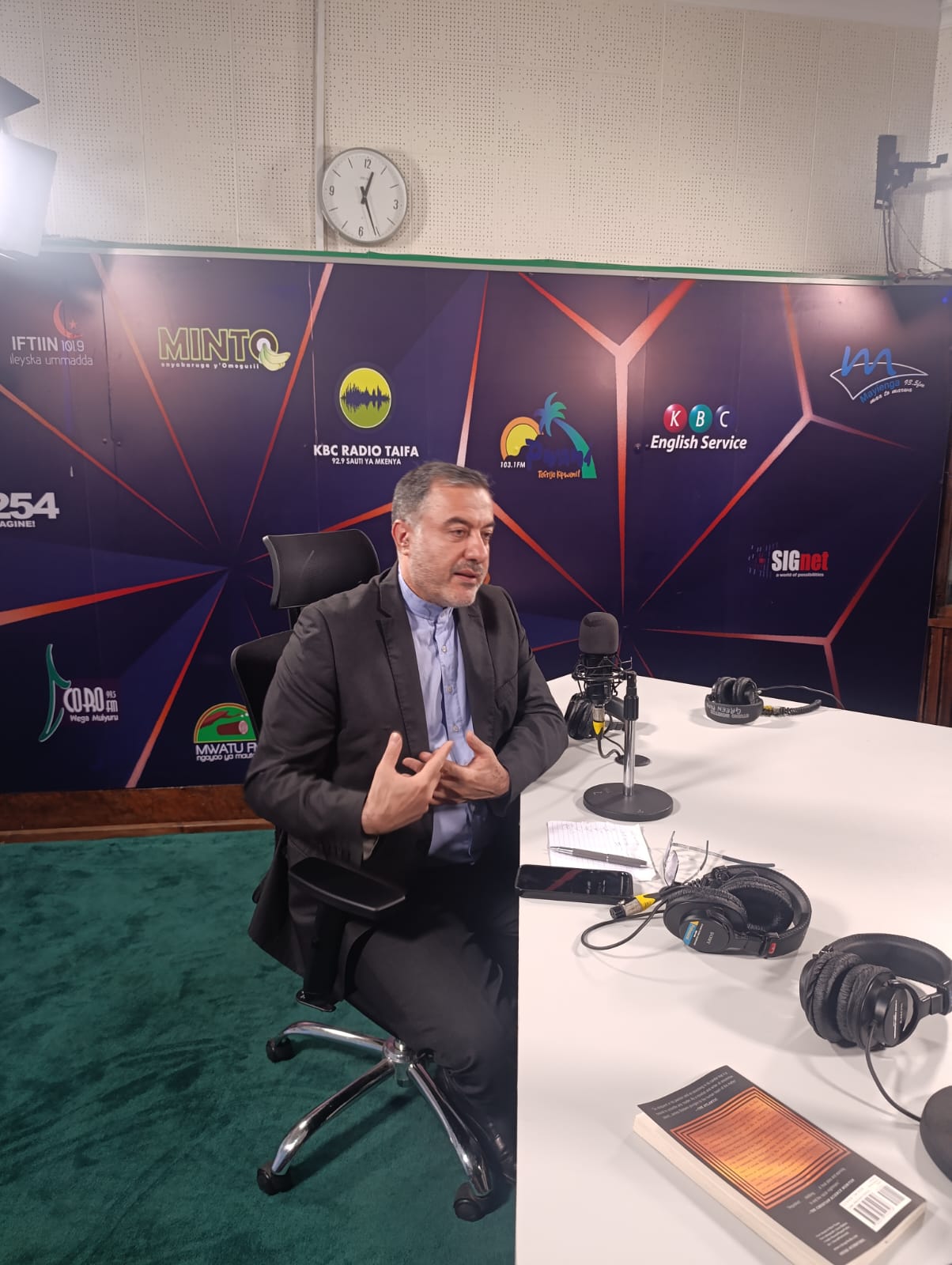  Dr. Ali Pourmarjan, the Cultural Counselor of the Embassy of Iran Nairobi  Interview with the KBC Radio English Service 