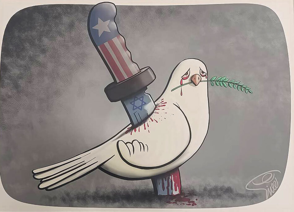 Iranian artists show solidarity with Gaza in “Symphony of Crime” exhibition 
