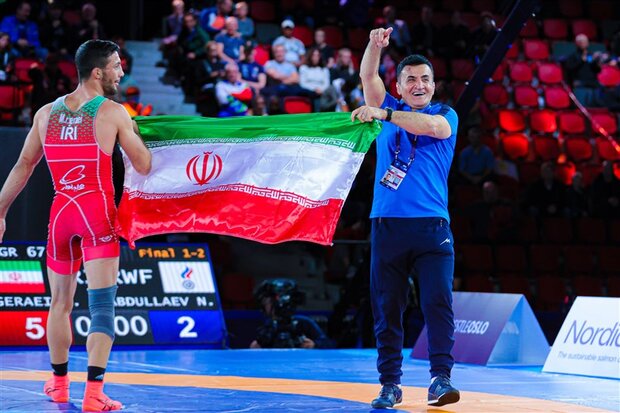 Iran’s Greco-Roman Wrestling Team Celebrates World Championship Victory with Pride