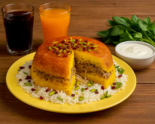 طرز-تهیه-شیرازی-پلو-مجلسی-با-گوشت-دستور-پخت-اصیل-و-خوشمزه