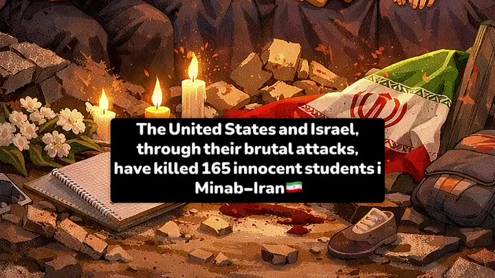 The United States and Israel, through their brutal attacks, have killed 165 innocent students i Minab-Iran🇮🇷